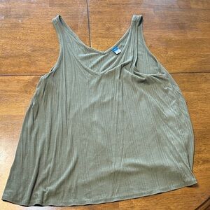 Olive Green Sleeveless Women's Top